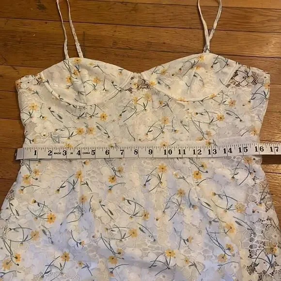 NSR Yellow Floral Spaghetti Strap Dress - Picture 9 of 10